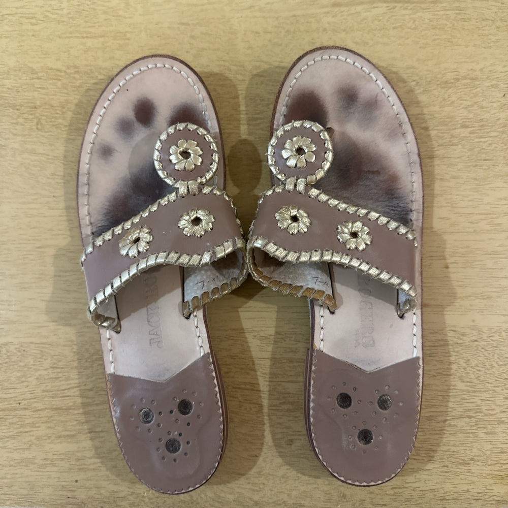 Jack Rogers Nude and Gold Women's Sandals